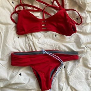 Red jolyn bathing suite